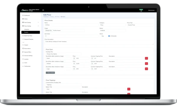 Admin Panel Features